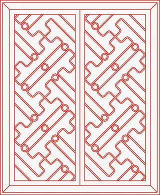 边框花纹剪纸免抠