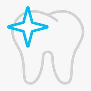 闪亮牙齿简笔画免抠