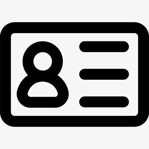 个人名片的轮廓图标免抠