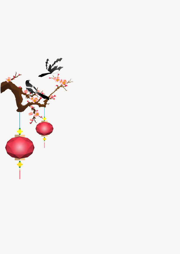 梅花边角装饰免抠