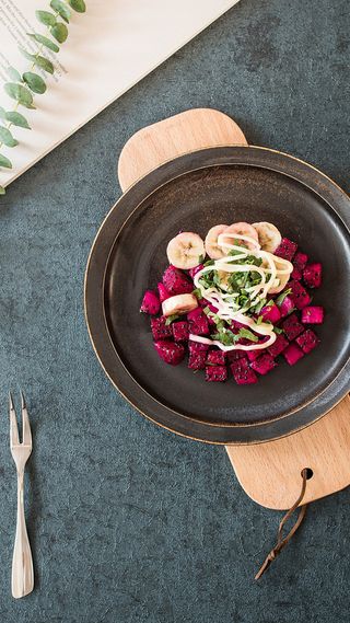 素食主义美食H5背景素材高清