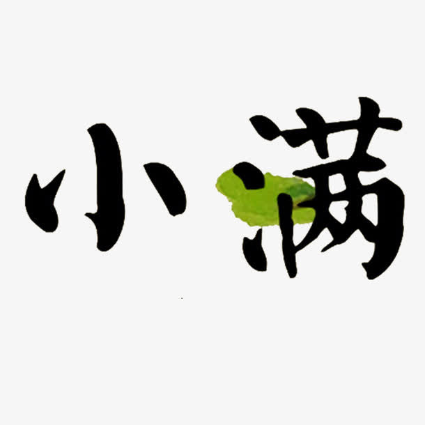 二十四节气小满文字免抠