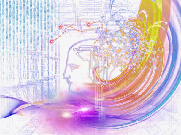 梦幻炫光与大脑免抠