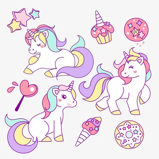 可爱独角兽免抠