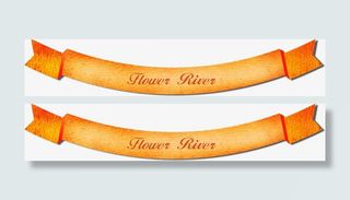 复古标签标题缎带边框免抠