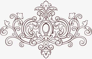 中秋节黑色线条纹理免抠