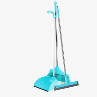 蓝色拖把免抠