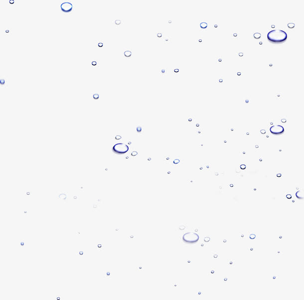 端午节蓝色水珠漂浮免抠