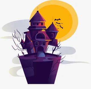 万圣节城堡免抠