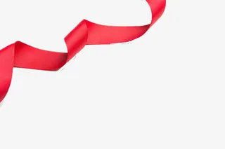 红色丝带免抠