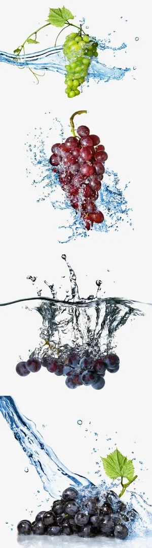 创意水中的葡萄免抠 创意水中的葡萄免抠