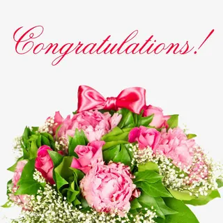 鲜花祝贺卡装饰免抠