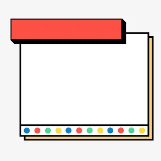 孟菲斯标题框文本框免抠