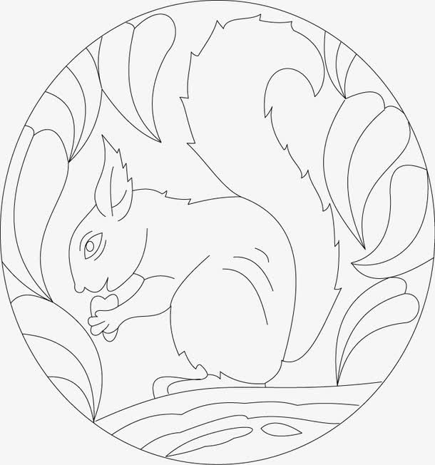 线条兔子免抠