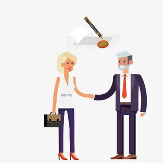 矢量图案素材新员工就职免抠