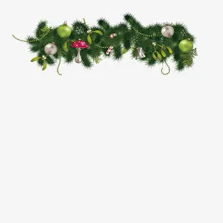 圣诞松树装饰边框免抠