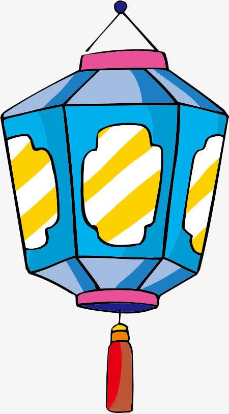 手绘卡通灯笼免抠