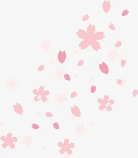 粉色漂浮美丽花朵免抠