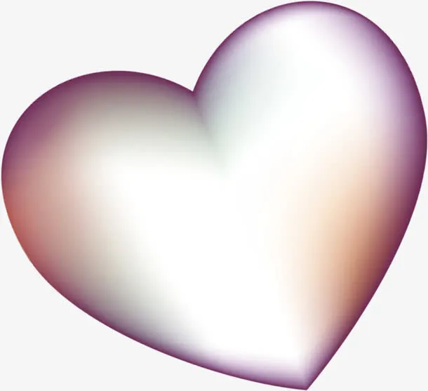 手绘紫色婚礼爱心免抠