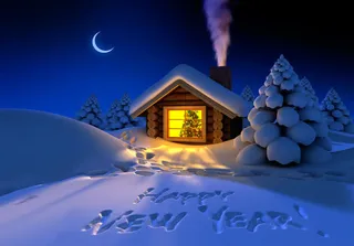 夜晚冬天的节日图片免抠