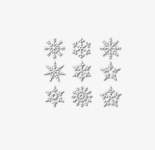 9种雪花免抠