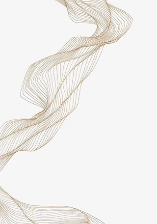 金色科技感线条免抠装饰效果特效元素