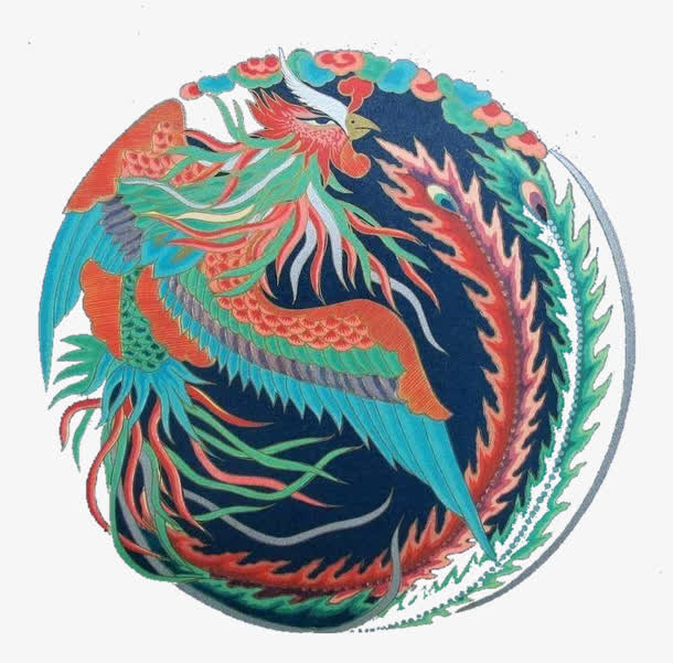凤凰刺绣免抠
