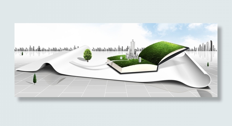 科技城市环保背景banner高清