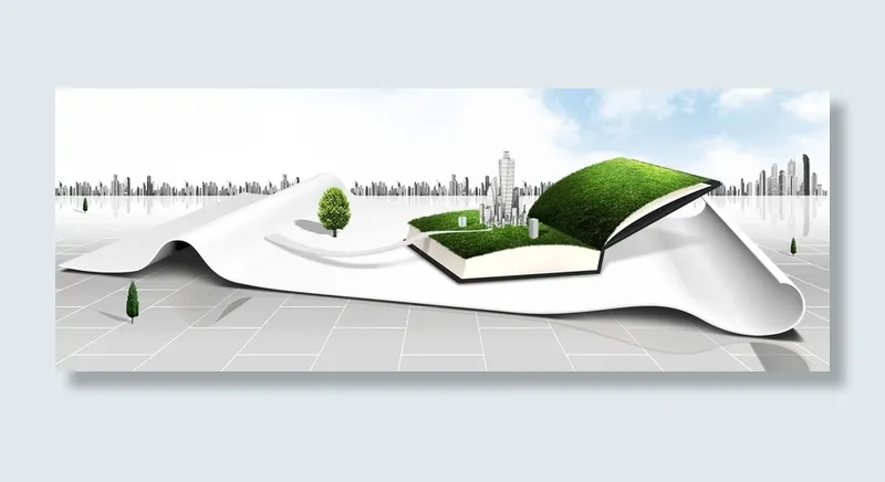科技城市环保背景banner高清
