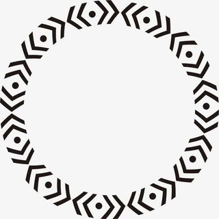 手绘黑色圆圈圆点免抠