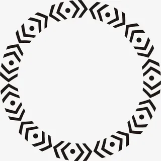 手绘黑色圆圈圆点免抠