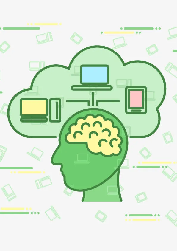 矢量创意思维图免抠