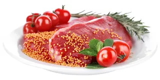 水果和牛排西餐背景高清