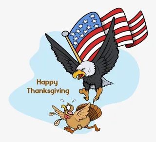 感恩节白头鹰免抠