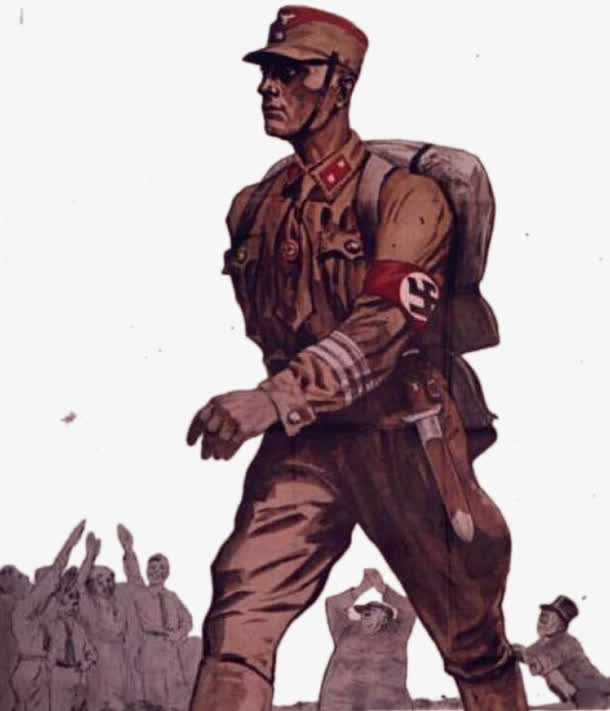 出征的纳粹德国士兵免抠