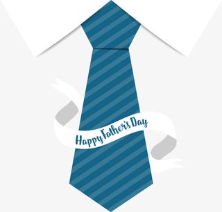 蓝色条纹领带免抠