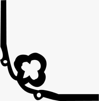 黑色中式边框精美免抠