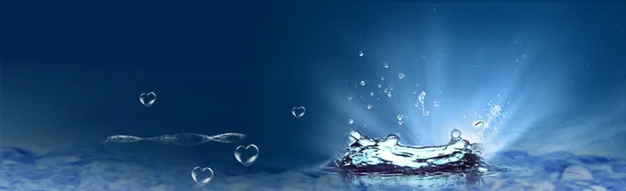 蓝色水珠背景高清