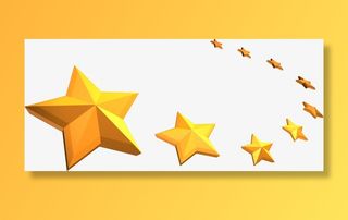 手绘黄色立体星星免抠