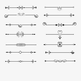 复古风分割线免抠