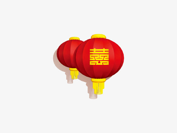 灯笼喜字免抠