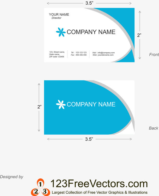 矢量名片模板免抠