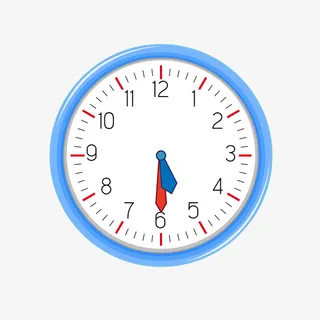 蓝色时钟矢量图装饰免抠