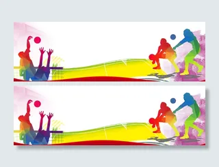 扁平彩色体育背景高清