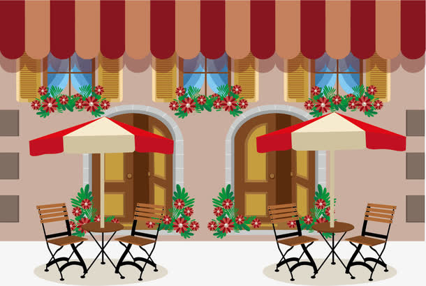 矢量休闲咖啡厅免抠