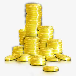 现金硬币资金钱风险投资首饰专业免抠