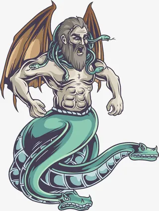 古希腊神话人首蛇身的神免抠