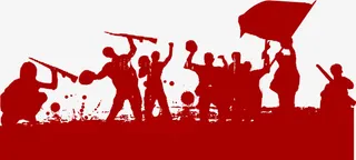 七七事变红色党建海报装饰免抠