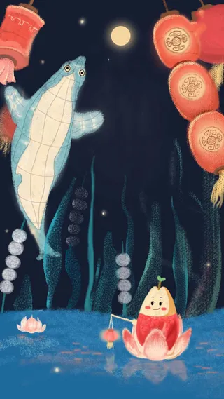 彩色手绘H5背景高清