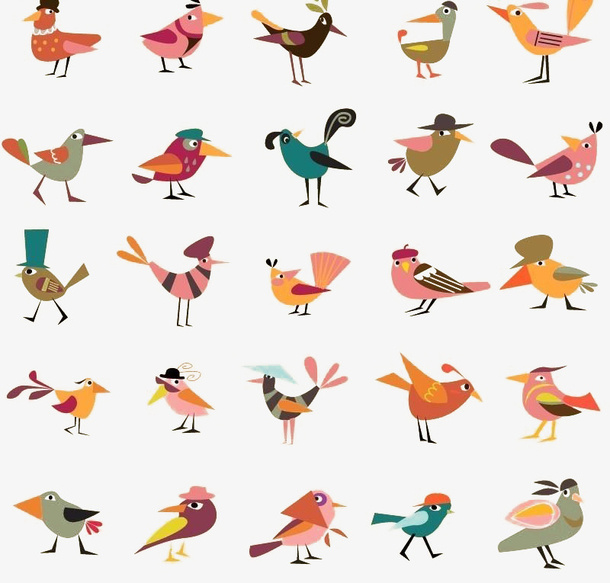 卡通鸟免扣素材免抠